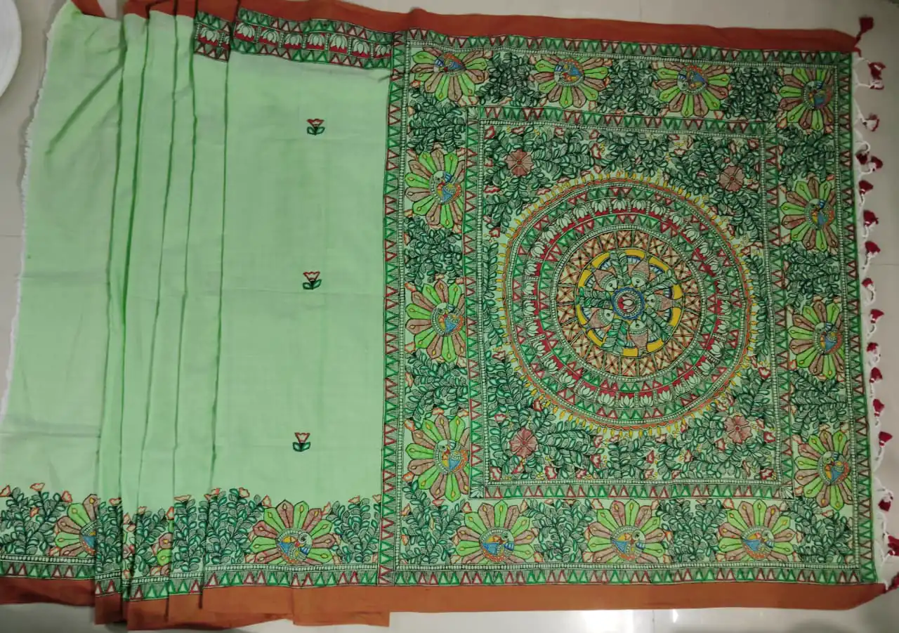Khadi Cotton Saree with Running Blouse